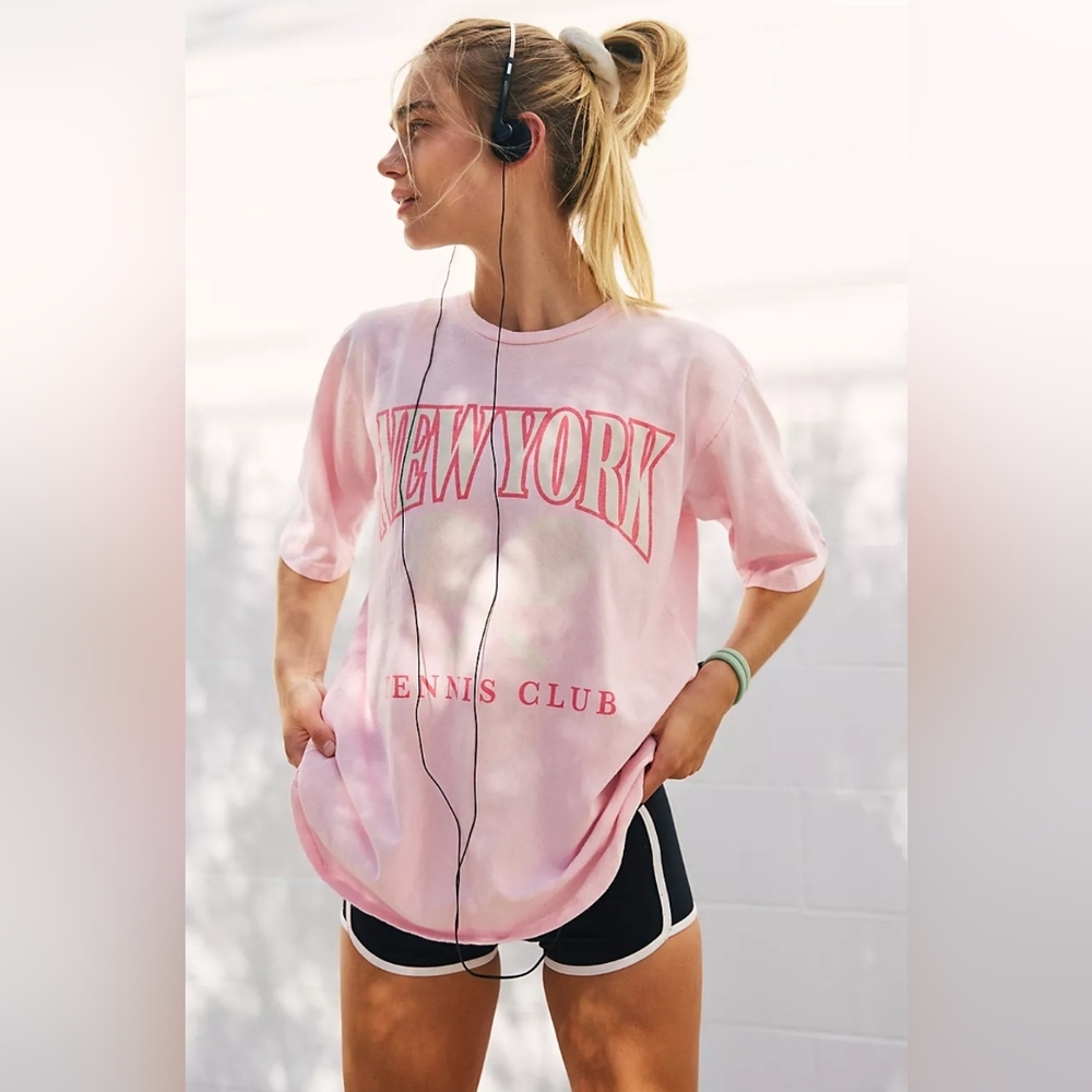 NWT Original Retro Brand NYC Boyfriend Tee Pink